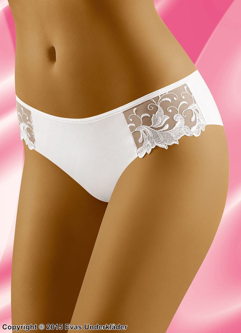 Beautiful panties, high quality cotton, embroidery, sheer inlays